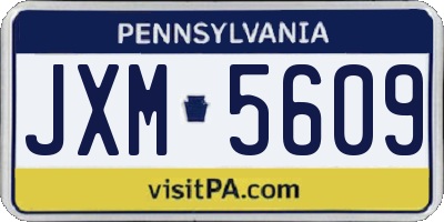 PA license plate JXM5609