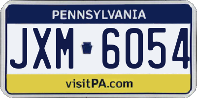 PA license plate JXM6054