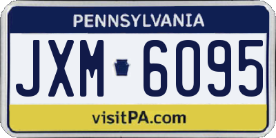 PA license plate JXM6095