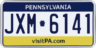 PA license plate JXM6141