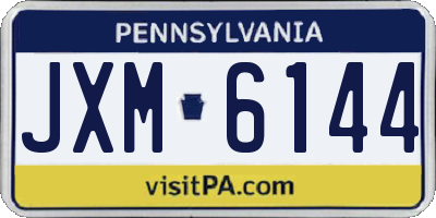 PA license plate JXM6144