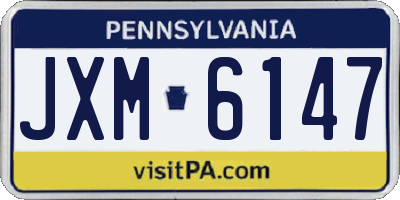 PA license plate JXM6147