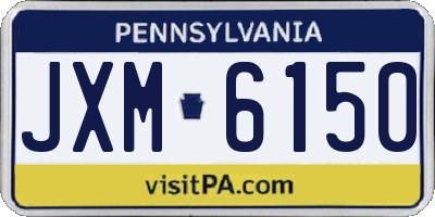 PA license plate JXM6150