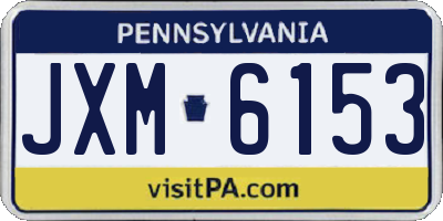 PA license plate JXM6153