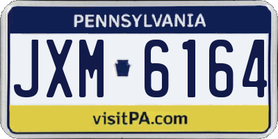 PA license plate JXM6164