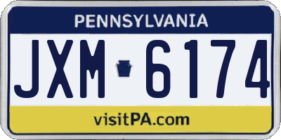 PA license plate JXM6174