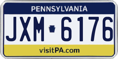 PA license plate JXM6176