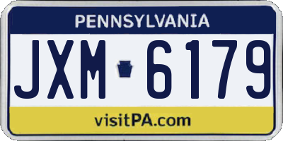 PA license plate JXM6179