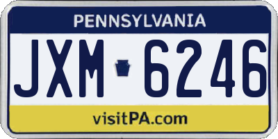 PA license plate JXM6246