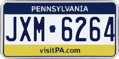 PA license plate JXM6264