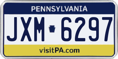 PA license plate JXM6297