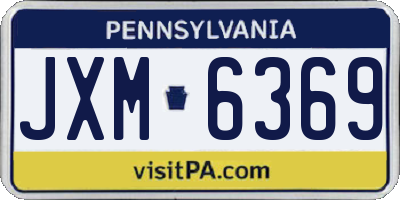 PA license plate JXM6369