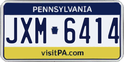 PA license plate JXM6414