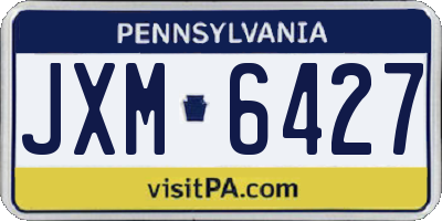 PA license plate JXM6427