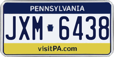 PA license plate JXM6438