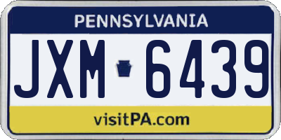 PA license plate JXM6439