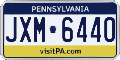 PA license plate JXM6440