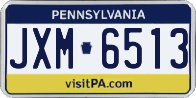 PA license plate JXM6513