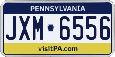 PA license plate JXM6556
