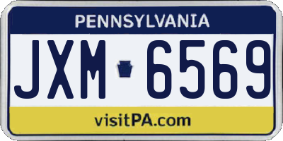 PA license plate JXM6569