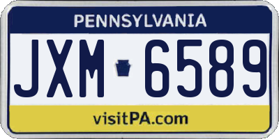 PA license plate JXM6589