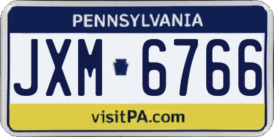 PA license plate JXM6766