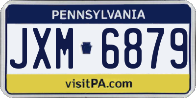 PA license plate JXM6879