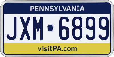 PA license plate JXM6899