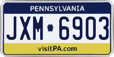 PA license plate JXM6903