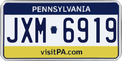 PA license plate JXM6919