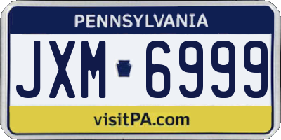 PA license plate JXM6999