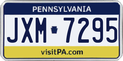 PA license plate JXM7295
