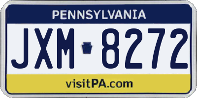 PA license plate JXM8272