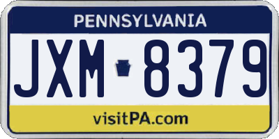 PA license plate JXM8379