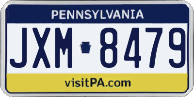 PA license plate JXM8479