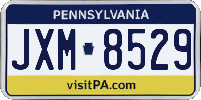 PA license plate JXM8529