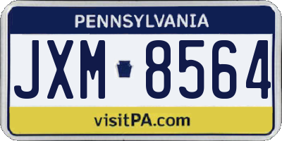 PA license plate JXM8564