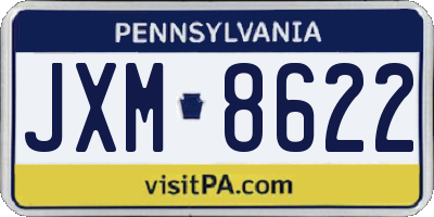 PA license plate JXM8622