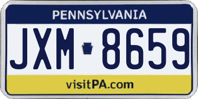 PA license plate JXM8659