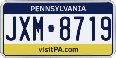 PA license plate JXM8719