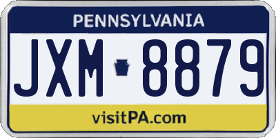 PA license plate JXM8879
