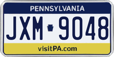 PA license plate JXM9048