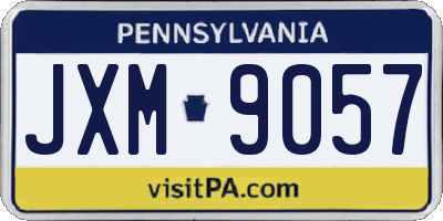 PA license plate JXM9057