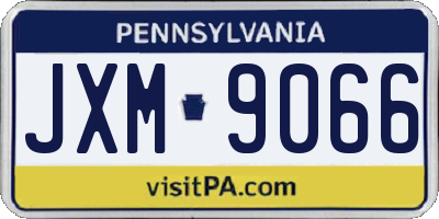 PA license plate JXM9066