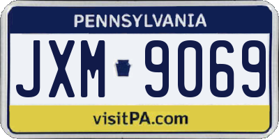 PA license plate JXM9069