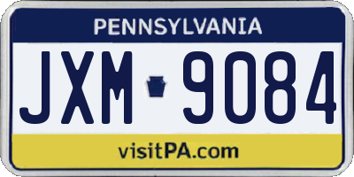 PA license plate JXM9084