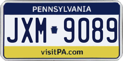 PA license plate JXM9089