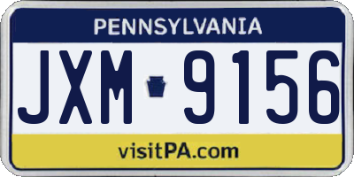 PA license plate JXM9156