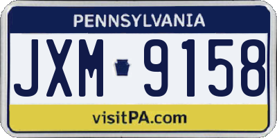 PA license plate JXM9158