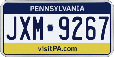 PA license plate JXM9267